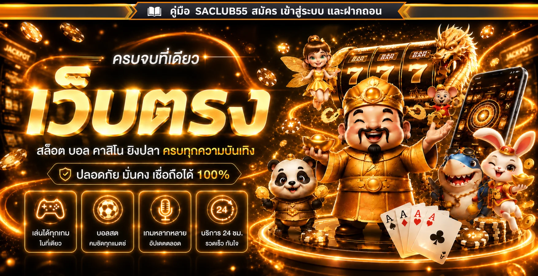 SACLUB55 คู่มือสมัคร เข้าสู่ระบบ และฝากถอน
